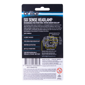 Brillar Sixth Sense - 6 Mode Rechargeable Headlamp
