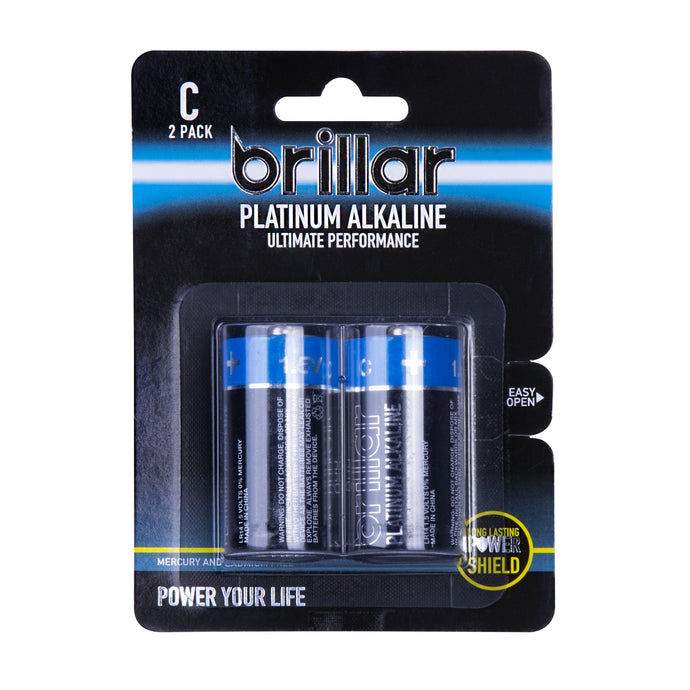 C Platinum Alkaline Batteries 2pk - Living Today